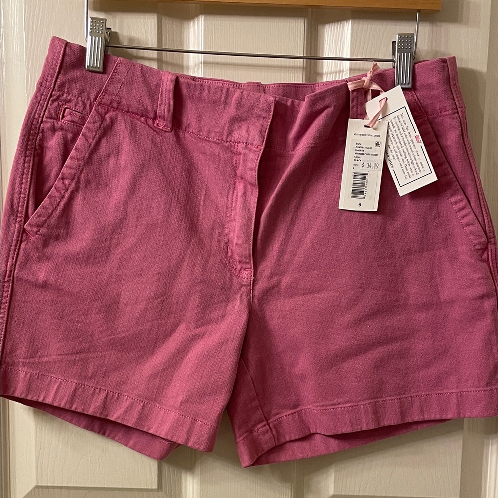 NWT Vineyard Vines Women's Rose Pink Cotton Bermuda Shorts